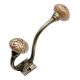 Golden Flower Ceramic Antique Iron Hook